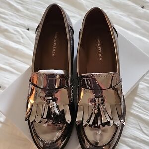 Marc Fisher Silver Loafers for Women